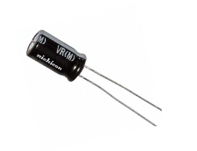 Elco radiaal 10uF/63V 5x11mm e=2mm 105°