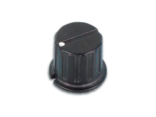 Button Black  Ø 24.5mm with white point Axes hole Ø 6mm