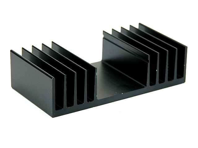 Cooling profile 97x100x25mm - black.