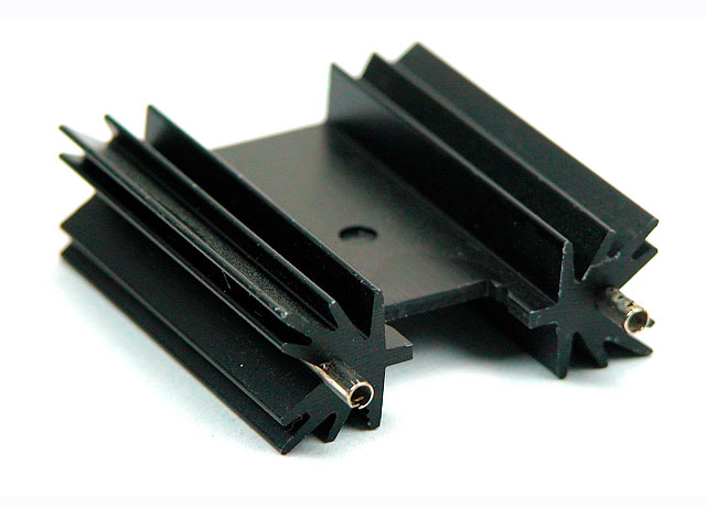 Heatsink  34,9x25,4x11,5mm with TO-220 drill Black -  Isolated