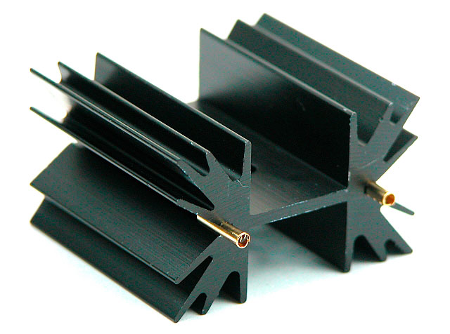Heatsink 42x25.4x25mm with TO-220 drill Black