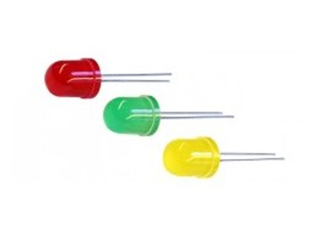 ø10mm geel diffuus 590nm 40° 40mcd.