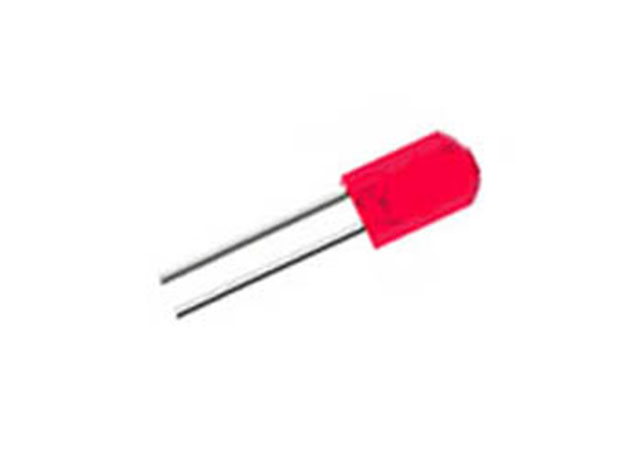 Led 2,5x5mm rood diffuus 627nm 4,5mcd 100°