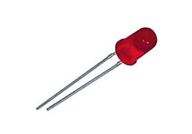 LED ø5mm rood diffuus 627nm 23mcd 60°