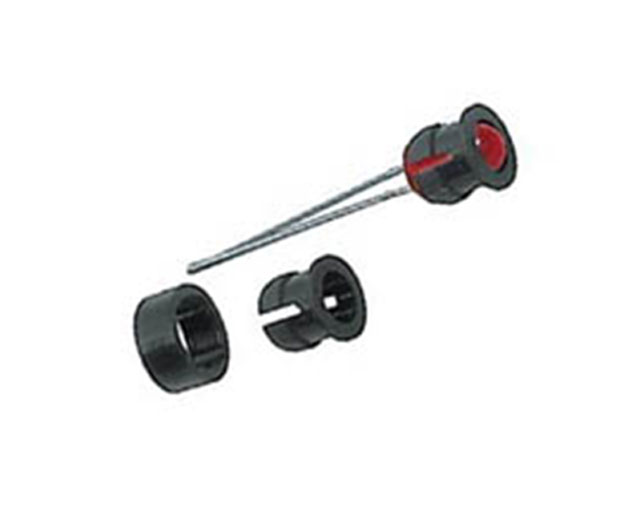 Ledhouder 5mm Clip en ring kunststof zwart