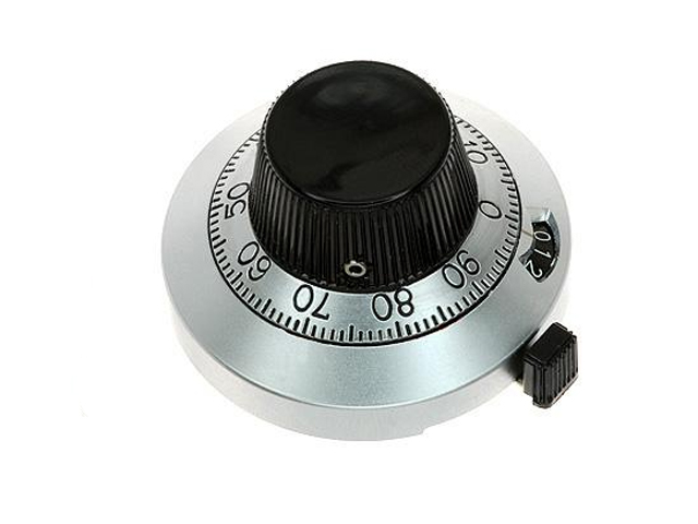 Dial 15 turns axis dia:6.35mm outside dia:46mm