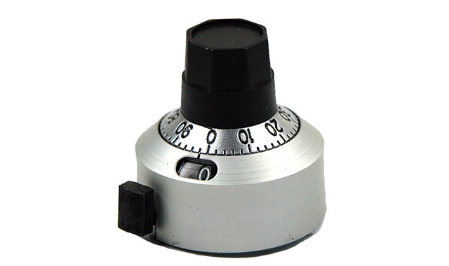 Dial 15 turns axis dia:6.35mm outside dia:22.2m