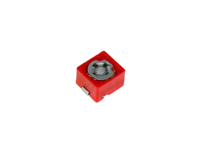 SMD trimmer capacitor 5.5pF-20pF 100V 4x4.5x2.7mm Red