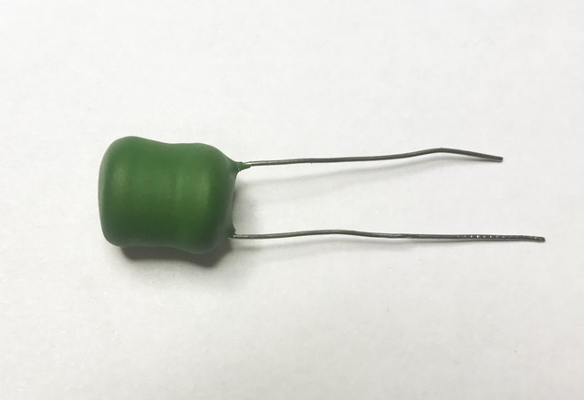 Choke coil radial 160uH barrel green
