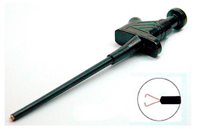 Meetklem ø4mm zwart draaibare grijptang Hirschmann 930 113 100