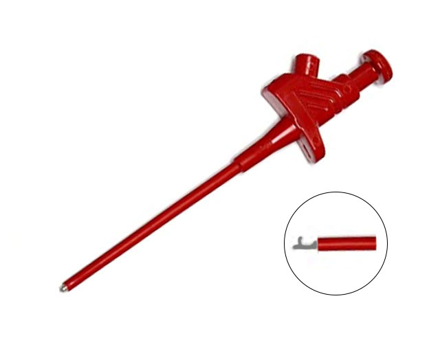 Meetklem ø4mm rood grijphaak Hirschmann
