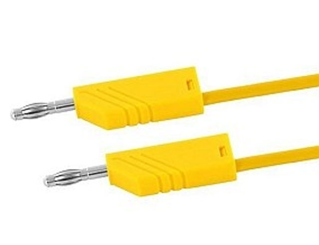 Meetsnoer ø4mm Siliconen 1mm²/16A - 200cm - geel - 934 094 103
