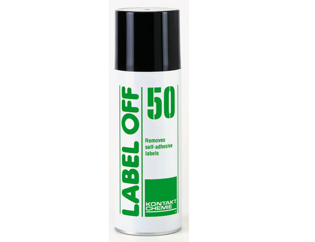 Solvent to effortlessly remove self-adhesive labels.
