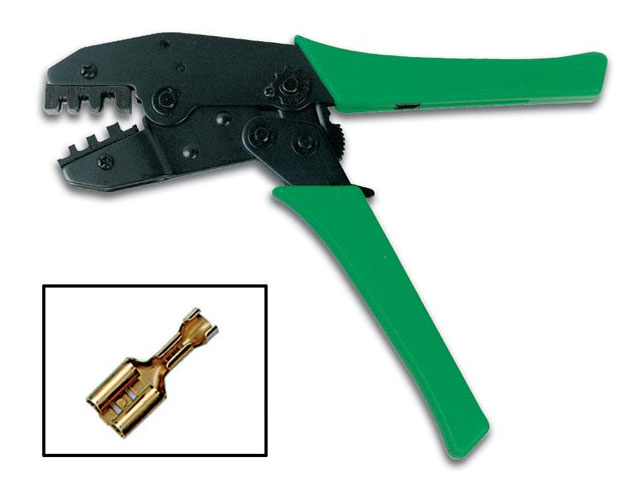 Kabelschoen ratelkrimptang voor ongeisoleerde connectors
