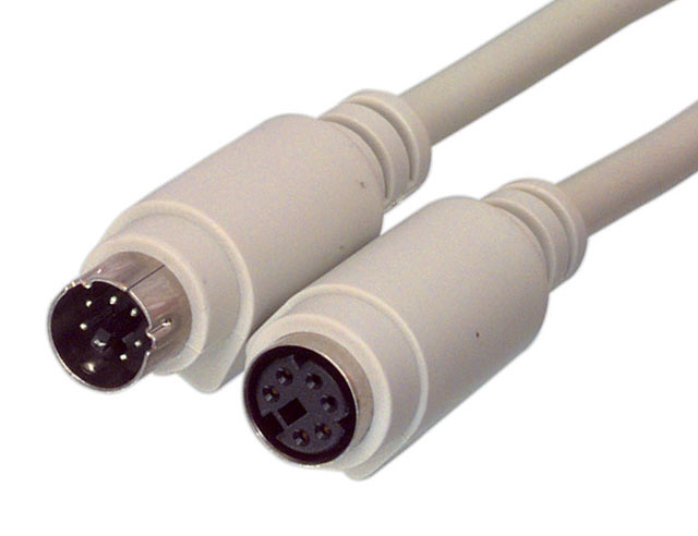 PS/2 verlengkabel 6p Female / 6p Male 1,80 mtr