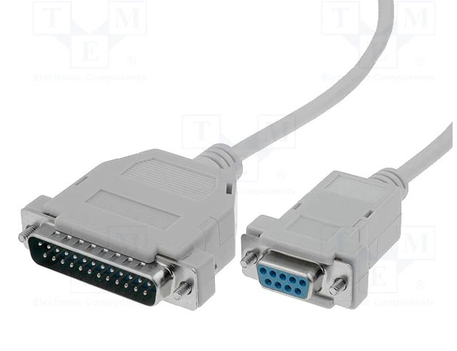 AT-cable. 9polig Female / Male 25polig molded 1.8m.