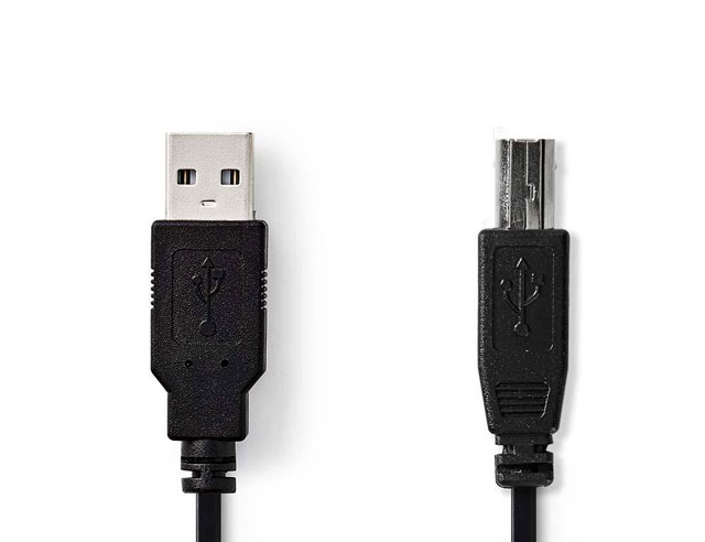 USB 2.0 kabel type A>B M/M 1.0mtr