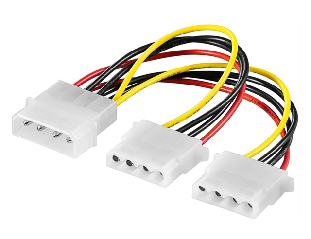 PC internal power 1x5,25 "-> 2x5,25" - 0,13m