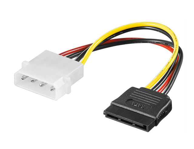 Power cable 5.25 "male - 15-pin SATA - 0,13m
