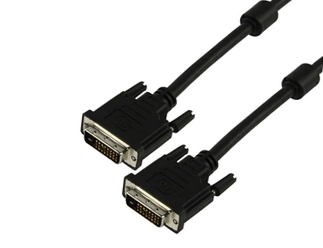 DVI-D Dual link aansluitkabel met ferriet filters. 2x 24+1 Male.