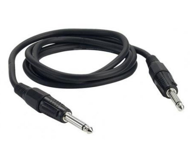 Microphone cable Jack 6.3 Mono Male - Jack 6.3 Mono Male 10mtr