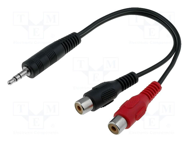 Cable Jack 3.5 Stereo Male =>2xRCA Female 0.2m Blister