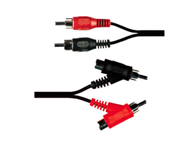 Cable 2 x RCA => 2 x RCA-T 1.8m Blister