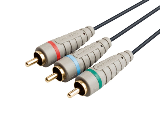 Cable 3 x RCA Male => 3 x RCA Male Video 3m Blister