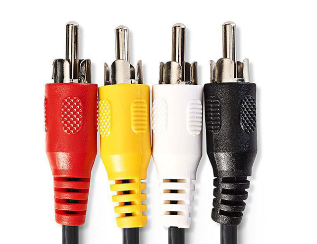 Cable 4 x RCA Male - 4 x RCA Male 1.2m Blister
