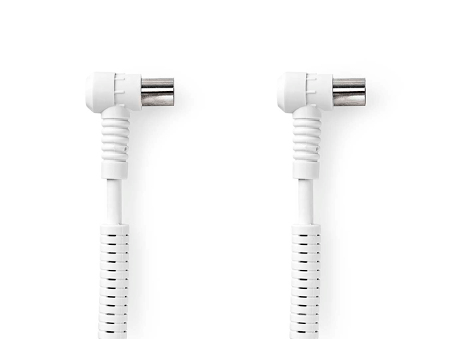 TV/videocable coaxplug - coax contraplug with filter white, 5.0m