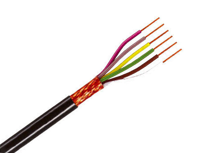 Round audio cable 7x 0.1mm with shielding, diam.Ø4.5mm p/mtr