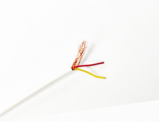 Data control cable 2X 0.06mm with Shielding. Ø2mm white p/mtr