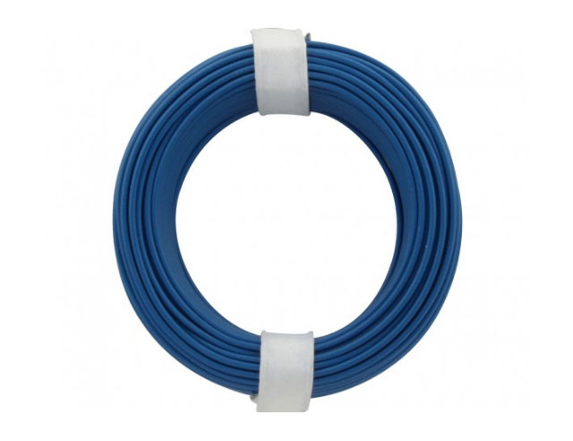 Montagedraad ø0,5mm 10m - blauw - massief - blister