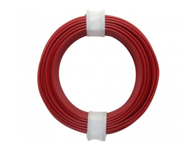 Montagesnoer ø0,14mm² 10m - rood - soepel - blister