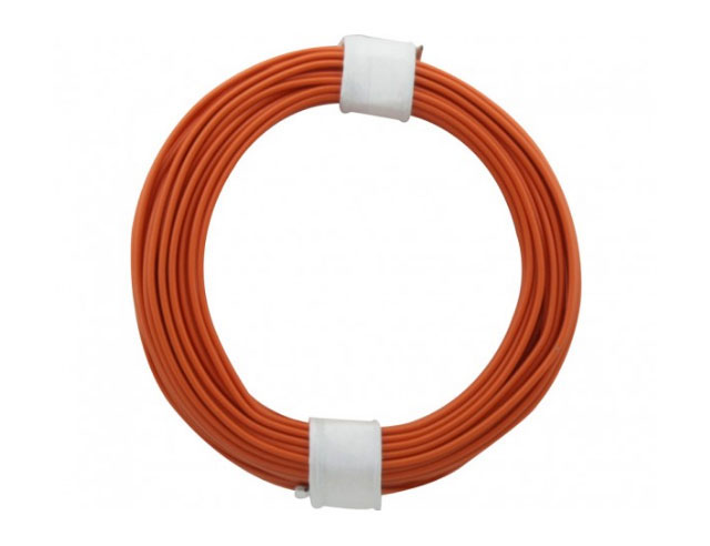 Montagesnoer ø0,14mm² 10m - oranje - soepel - blister