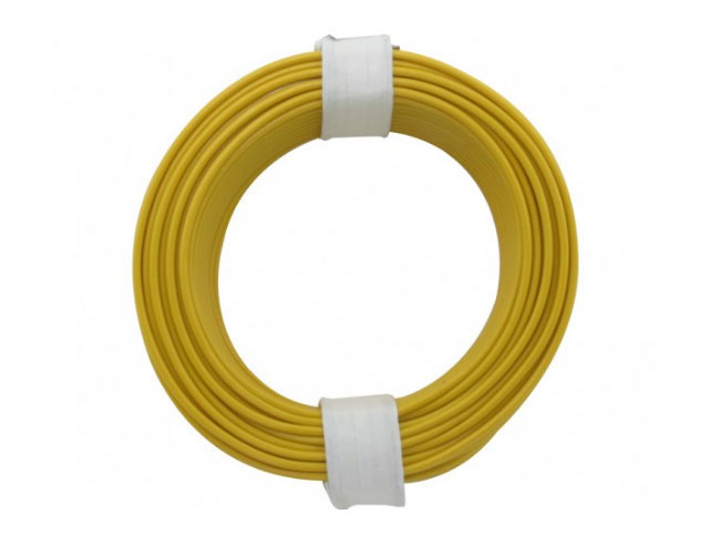 Montagesnoer ø0,14mm² 10m - geel - soepel - blister