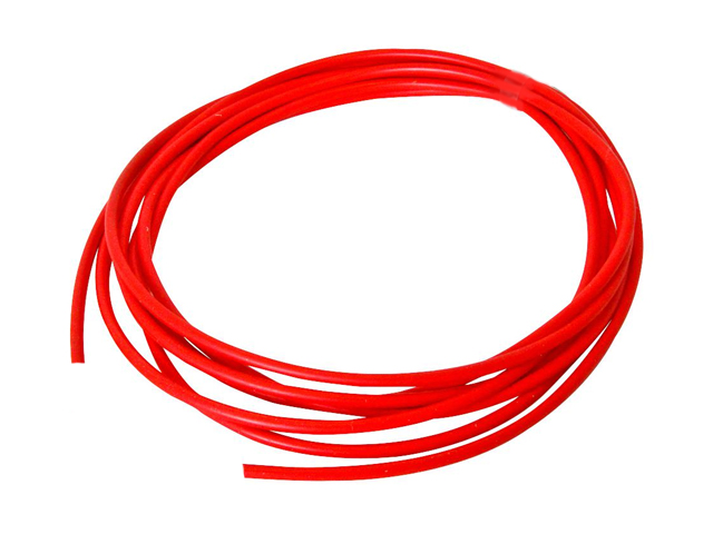 Silicone measuring cable ø0.75mm² Red P/mtr