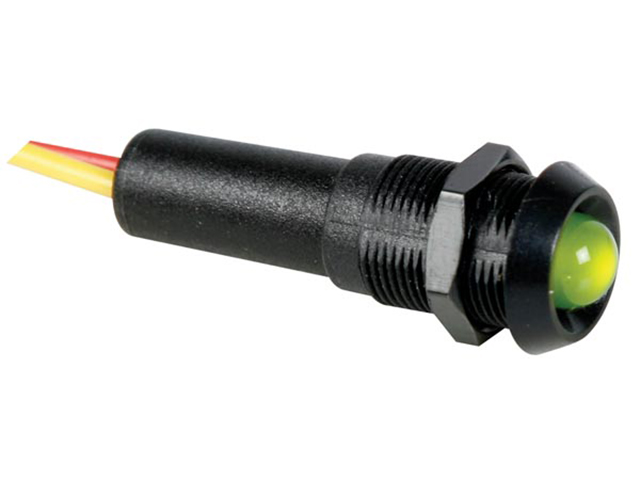 Led lamp 12V Groen knipperend - Zwarte behuizing
