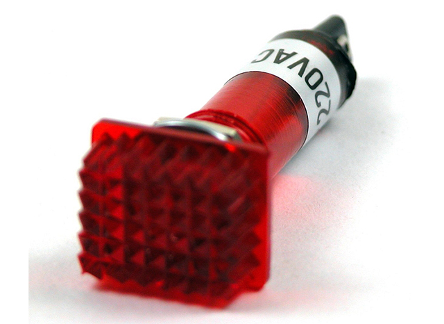 Neon indicatorlight 12x16mm 230V - red