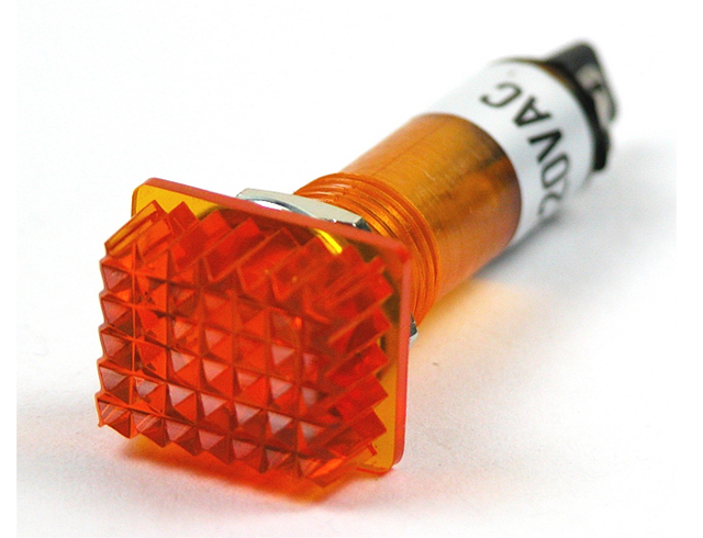 Neon indicatorlight 12x16mm 230V - orange