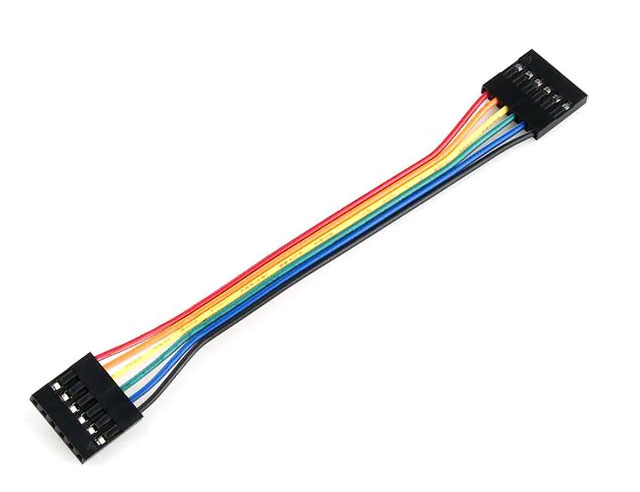 Set of 6 jumper cables 1x Female and 1x Female 13cm
