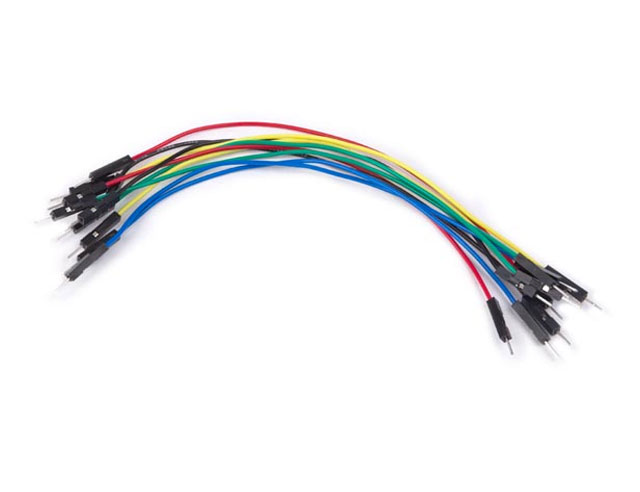 Set of 10 jumper cables 1x Male and 1x Male 15cm