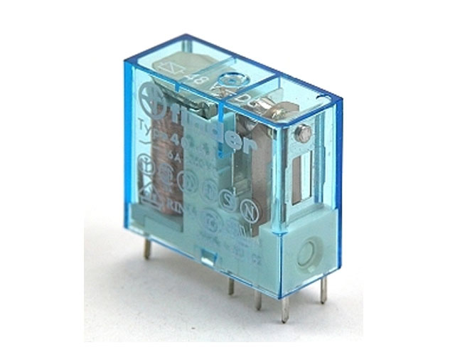 Insteek-/printrelais 2xwissel 8A - raster 5mm - 24Vdc Bistabiel