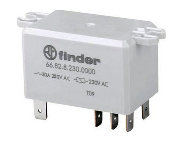 Power Relay DPCO 30A - 230Vac with 6,3mm faston