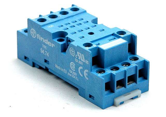 DIN rail relay socket for 5532../5534 .. series