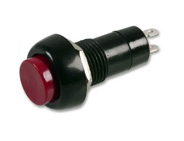 Drukschakelaar schakel On-OFF inbouwgat ø12mm 250V 1Amp rood