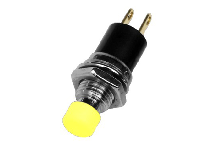 Pushbutton switch miniature (NO)- ø7mm- solder - yellow