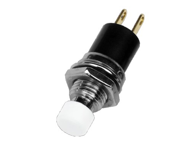 Pushbutton switch miniature (NO)- ø7mm- solder - white