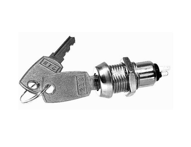 Mini sleutelschakelaar - 120V/2A Boorgat ø15mm, lengte 26mm