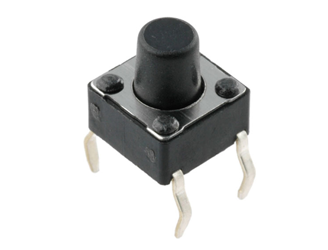 Taktswitch 4,5x4,5mm 50mA 12VDC, 1.0N  hoog:5mm